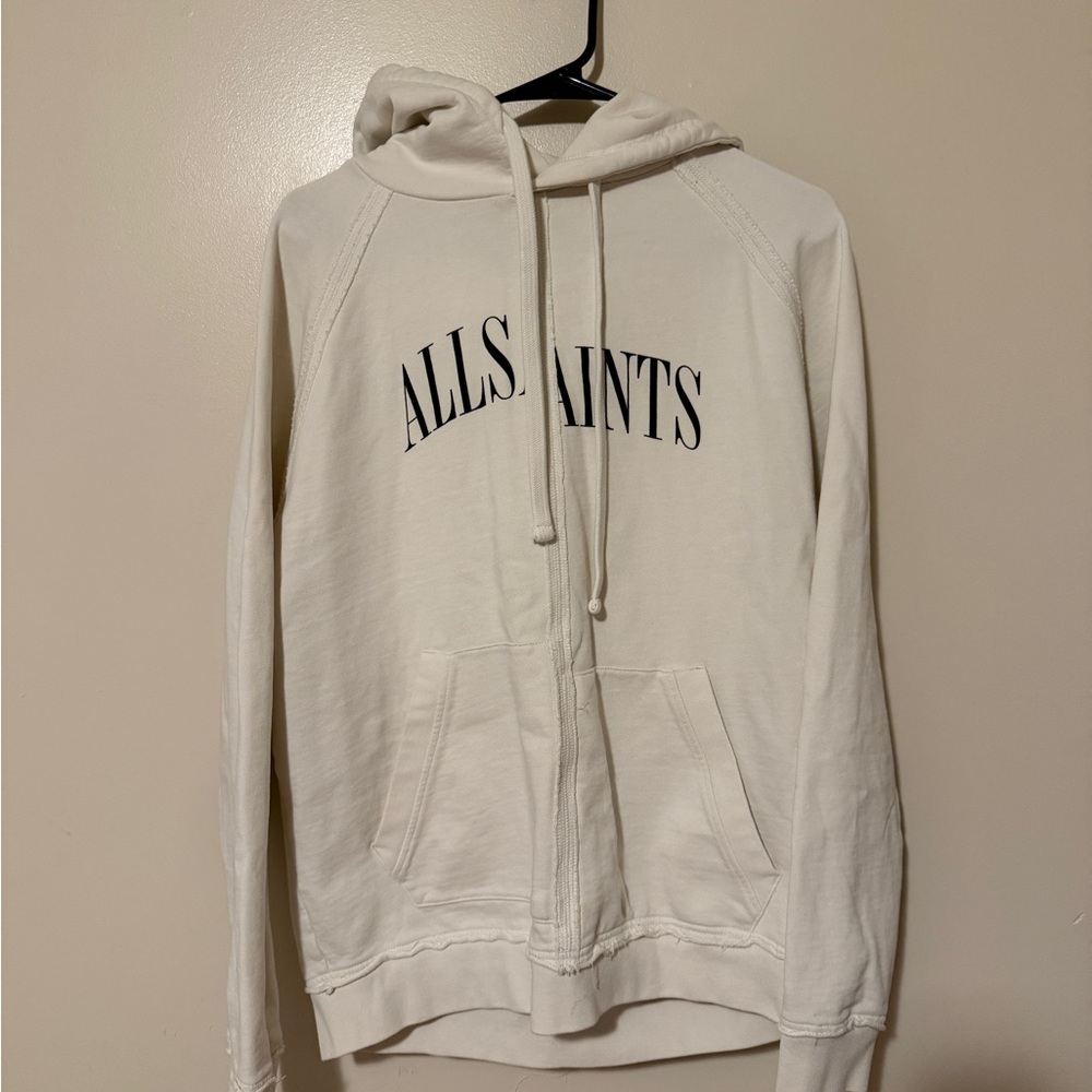 All Saints Off-White Casual Hoodie